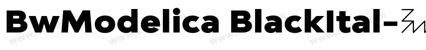 BwModelica BlackItal字体转换